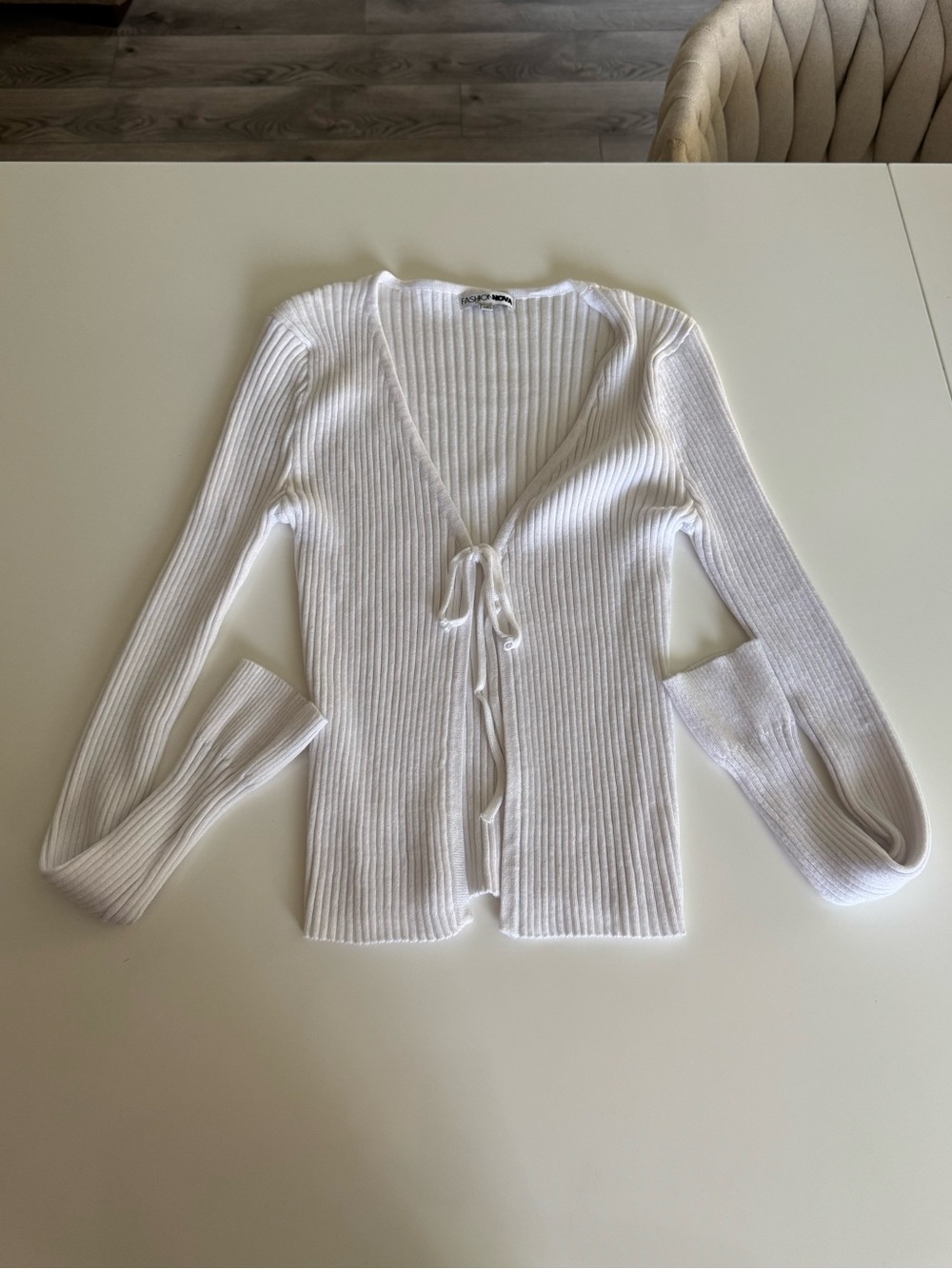 Women White Cardigan Top